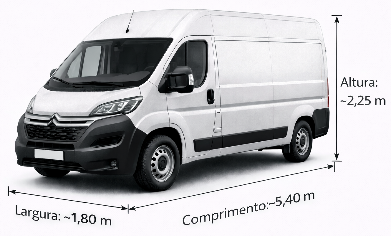 Dimensões exteriores Citroen Jumper